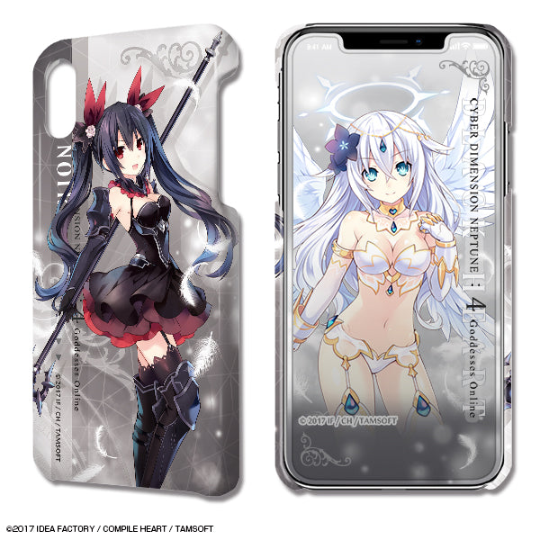 『四女神オンライン CYBER DIMENSION NEPTUNE』デザジャケット iPhone XRケース&保護シート デザイン02(ノワール)